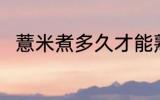 薏米煮多久才能熟呢 薏米煮熟时间