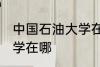 中国石油大学在哪个城市 中国石油大学在哪