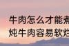 牛肉怎么才能煮的很烂很好吃啊 如何炖牛肉容易软烂
