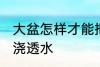 大盆怎样才能把花浇透水呢 如何给花浇透水