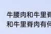 牛腰肉和牛里脊肉有什么不同 牛腰肉和牛里脊肉有何不同
