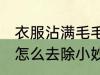 衣服沾满毛毛怎么去掉 衣服上沾毛毛怎么去除小妙招