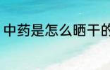 中药是怎么晒干的 中药是如何晒干的