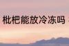 枇杷能放冷冻吗 枇杷可以冷冻保存吗
