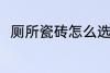 厕所瓷砖怎么选 厕所瓷砖选购教程
