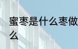 蜜枣是什么枣做的 制作蜜枣的枣是什么
