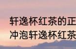 轩逸杯红茶的正确冲泡方法 如何正确冲泡轩逸杯红茶