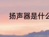 扬声器是什么 扬声器是什么东西
