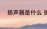 扬声器是什么 扬声器是什么东西